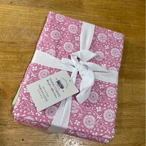 Studio Curate Pink Floral Cotton Tablecloth 60x84 Rectangle Cottagecore Boho NEW